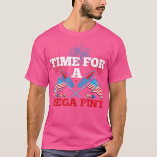 Patriotic America USA FlagTime For A Mega Pint T-Shirt