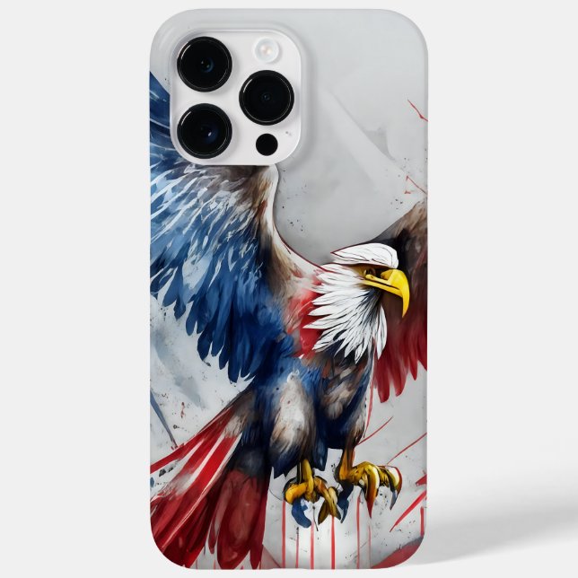 PATRIOTIC AMERICAN BALD EAGLE BIRD Case-Mate iPhone CASE (Back)