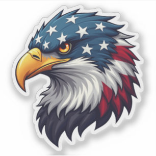 Patriotic American Bald Eagle Head USA
