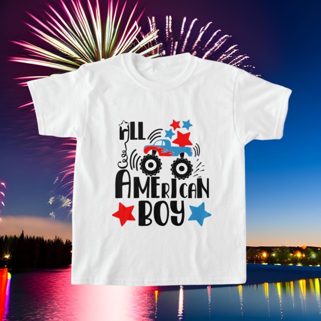 Patriotic American boy word art T-Shirt (Creator Uploaded)
