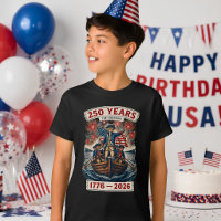 Patriotic American Cat 250 Years 1776-2026 Kids