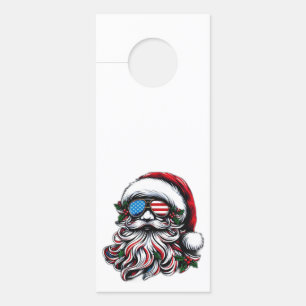 Patriotic/American Christmas Santa Door Hanger