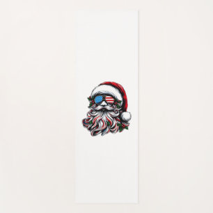 Patriotic/American Christmas Santa Yoga Mat