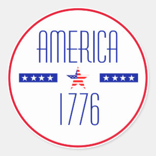 Patriotic American Classic Round Sticker