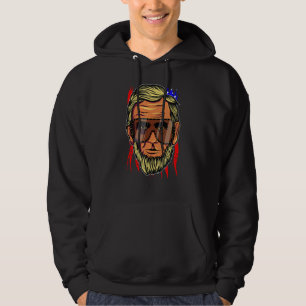 Patriotic American Cool Abraham Lincoln American F Hoodie