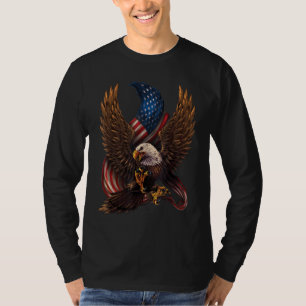 Patriotic American Design With Eagle And Flag T-Shirt