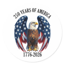 Patriotic American Eagle 250 Years 1776-2026