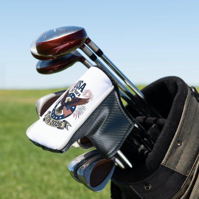 Patriotic American Eagle 250 Years 1776-2026 Golf Head Cover (In Situ)