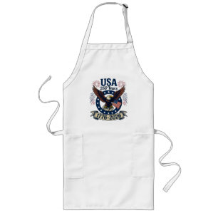 Patriotic American Eagle 250 Years 1776-2026 Long Apron