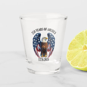 Patriotic American Eagle 250 Years 1776-2026 Shot Glass