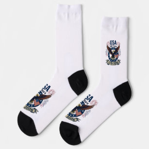 Patriotic American Eagle 250 Years 1776-2026 Socks