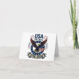 Patriotic American Eagle 250 Years 1776-2026 Thank You Card