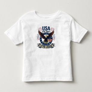 Patriotic American Eagle 250 Years 1776-2026 Toddler T-Shirt