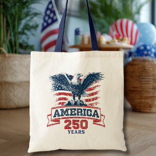 Patriotic American Eagle 250th Anniversary fun Tote Bag
