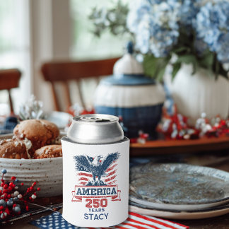 Patriotic American Eagle 250th Anniversary Game Da Can Cooler