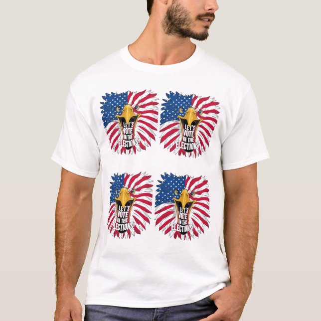 Patriotic American Eagle" Election Day T-Shirt (Front)