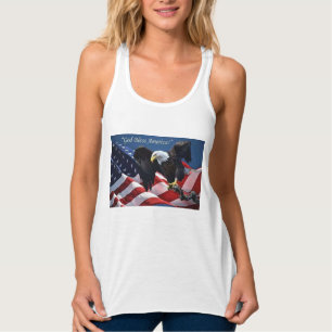 Patriotic American Eagle God Bless America Graphic Singlet