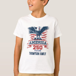Patriotic American Eagle Happy 250th Anniversary T-Shirt