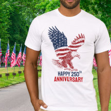 Patriotic American Eagle Happy 250th Anniversary