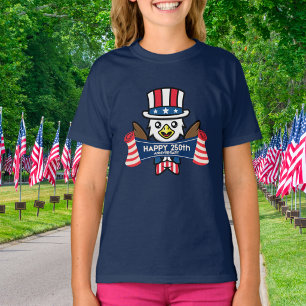 Patriotic American Eagle Happy 250th Anniversary T-Shirt