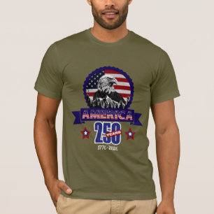 Patriotic American Eagle Happy 250th Anniversary T-Shirt