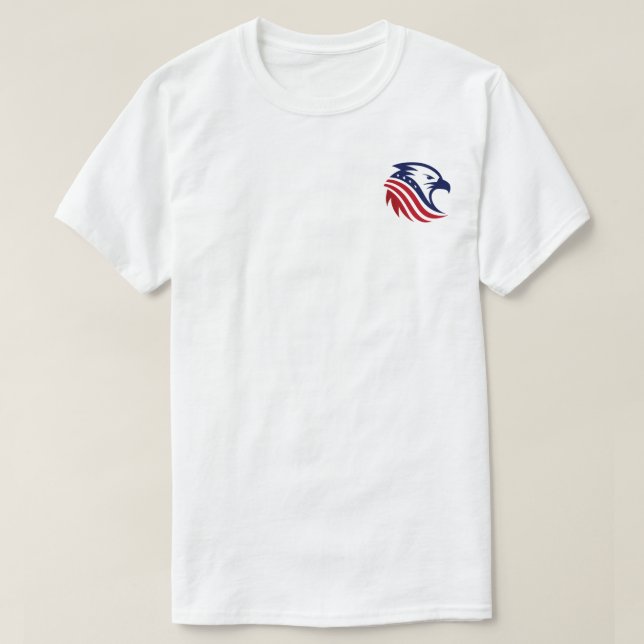 Patriotic American Eagle Head T-Shirt (Design Front)