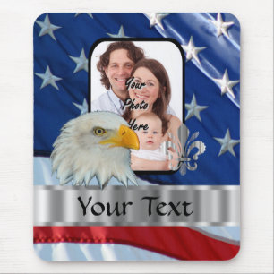 Patriotic American eagle Mouse Pad
