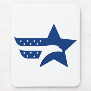 Patriotic American Eagle Star Mouse Pad