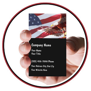 Patriotic American Eagle Stars And Stripes Business Card