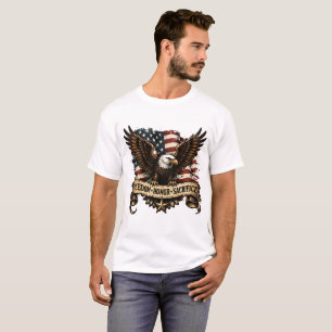 Patriotic American Eagle T-Shirt - Freedom Honour