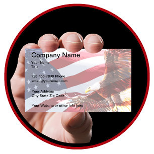 Patriotic American Eagle Theme Business Card