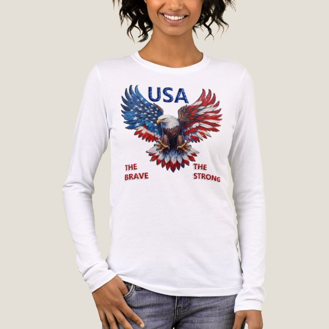 Patriotic American Eagle Tri-Blend Shirt (Front)