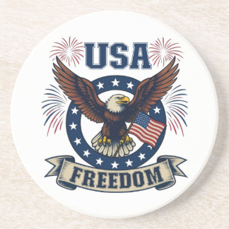Patriotic American Eagle USA Freedom Coaster