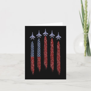 Patriotic American Flag 4th July Independence Day Card