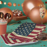 Patriotic American Flag 4th July Independence Day Paper Plate<br><div class="desc">Celebrate Independence Day in style with our Patriotic American Flag 4th of July Paper Plates. These festive plates feature a vibrant design showcasing the iconic American flag, making them perfect for barbecues, picnics, and holiday gatherings. Crafted from high-quality materials, these durable plates are ideal for serving a variety of delicious...</div>