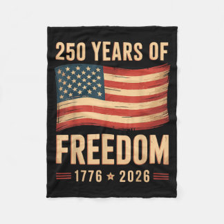 Patriotic american flag 4th of july 250 anniversar fleece blanket
