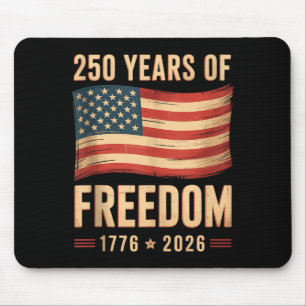 Patriotic american flag 4th of july 250 anniversar mouse pad