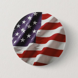 Patriotic American Flag 6 Cm Round Badge