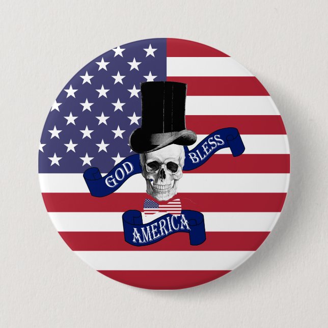 Patriotic American flag 7.5 Cm Round Badge (Front)