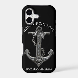 Patriotic American flag anchor pirate nautical