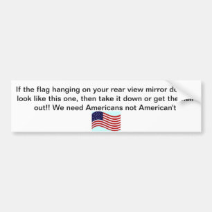 Patriotic American Flag bumper sticker