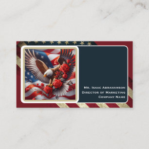 Patriotic American Flag Business Card