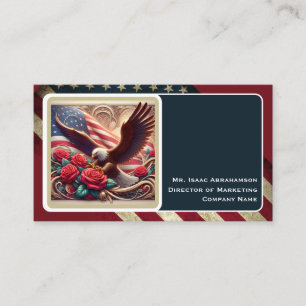 Patriotic American Flag Business Card