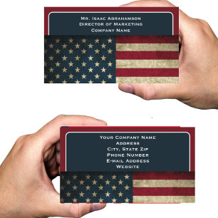 Patriotic American Flag Business Card