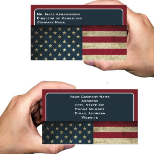 Patriotic American Flag Business Card