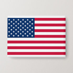 Patriotic American Flag Button