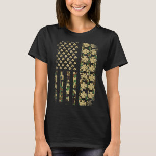 Patriotic american flag camouflage shamrock stPatr T-Shirt