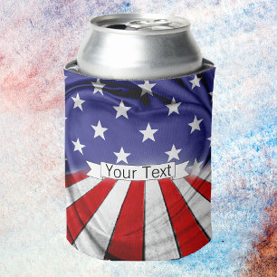Patriotic American Flag Can Cooler