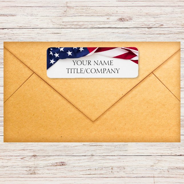 Patriotic American Flag Company Name  (Patriotic American Flag Company Name Labels)