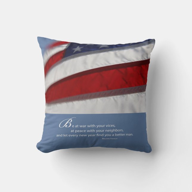 Patriotic, American Flag Cushion (Front)